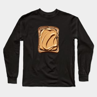 Peanut Butter Toast Kawaii Breakfast Yummy Vintage Sandwich Long Sleeve T-Shirt